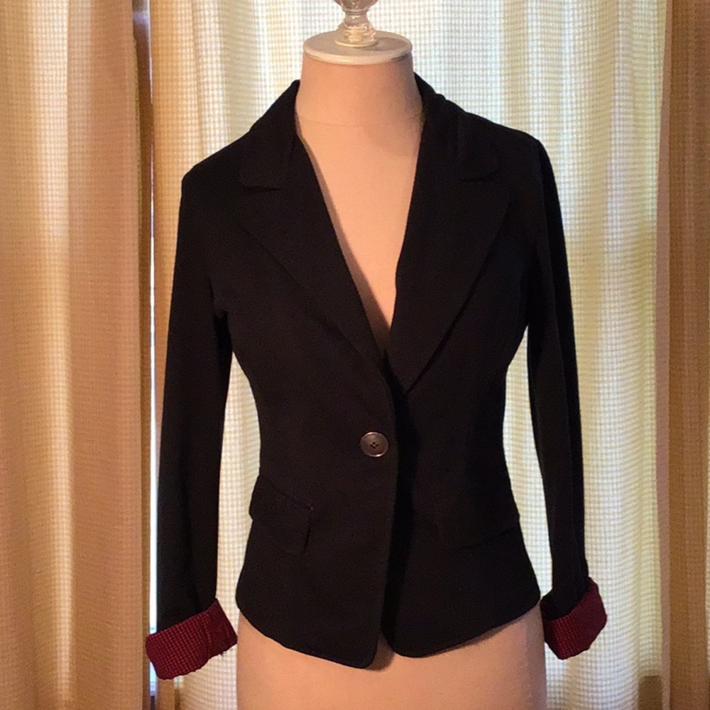 Black cotton blazer